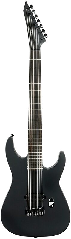 ESP LTD M-7HT Baritone Electric Guitar, Black Metal, Full Straight Front