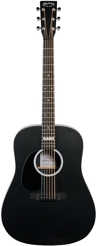 Martin DX Johnny Cash Acoustic-Electric Guitar, Left-Handed, New, Full Straight Front