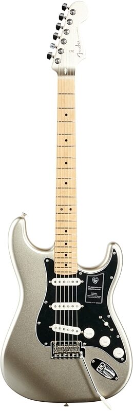 Fender 75th Anniversary Stratocaster Electric Guitar (with Bag), Diamond Anniversary, Full Straight Front