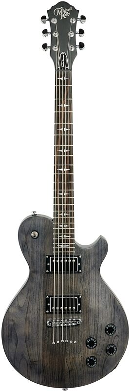 Michael Kelly Patriot Decree Open Pore Electric Guitar, Faded Black, Full Straight Front