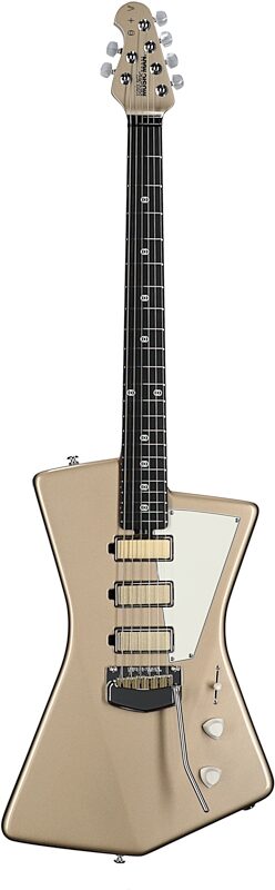 Ernie Ball Music Man St. Vincent Goldie Electric Guitar (with Case), Cashmere, Full Straight Front