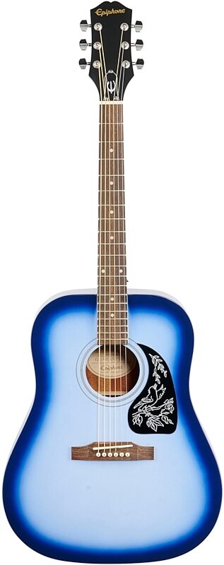 Epiphone Starling Acoustic Player Pack (with Gig Bag), Blue, Full Straight Front