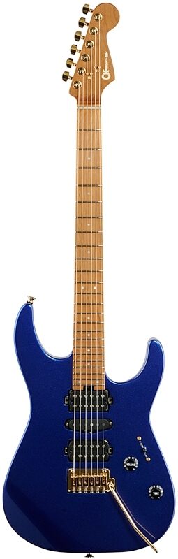 Charvel Pro-Mod Dinky DK24 HSH 2PT Electric Guitar, Mystic Blue, Full Straight Front
