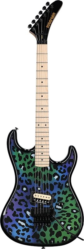 Kramer Baretta Graphics Electric Guitar (with EVH D-Tuna and Gig Bag), Feral Cat, Blemished, Full Straight Front