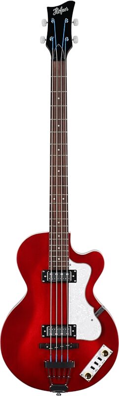 Hofner Ignition Club Electric Bass, Metallic Red, Blemished, Full Straight Front