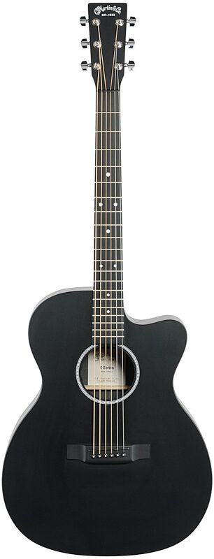 Martin OMC-X1E Acoustic-Electric Guitar, Black, Full Straight Front