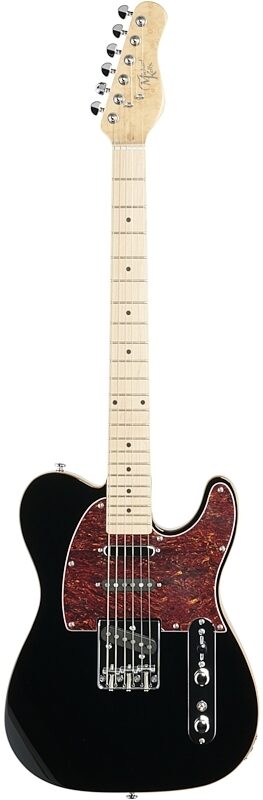 Michael Kelly Triple '50s Electric Guitar, Maple Fingerboard, Gloss Black, Full Straight Front