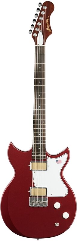 Harmony Rebel Electric Guitar (with Gig Bag), Burgundy, Full Straight Front