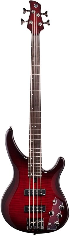 Yamaha TRBX604FM Electric Bass, Dark Red Burst, Full Straight Front