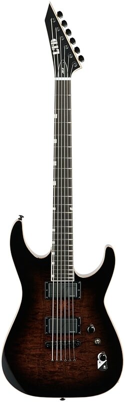 ESP LTD Josh Middleton JM-II Electric Guitar (with Case), Black Shadow Burst, Full Straight Front