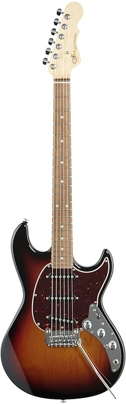 G&L Fullerton Deluxe Skyhawk Electric Guitar (with Gig Bag), 3 Tone Sunburst, Full Straight Front