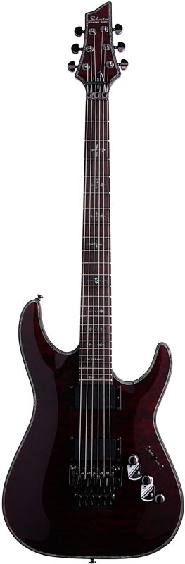 Schecter C-1 Hellraiser FR Electric Guitar with Floyd Rose, Black Cherry, Blemished, Full Straight Front