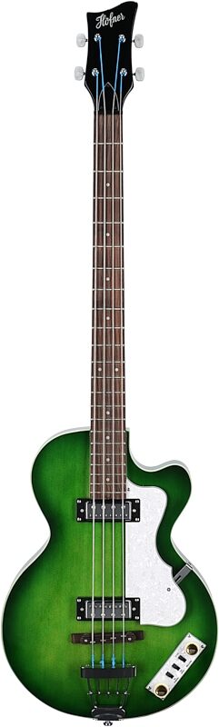 Hofner Ignition Club Electric Bass, Green Burst, Full Straight Front