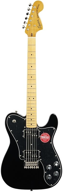 Squier Classic Vibe '70s Telecaster Deluxe Electric Guitar, with Maple Fingerboard, Black, Full Straight Front