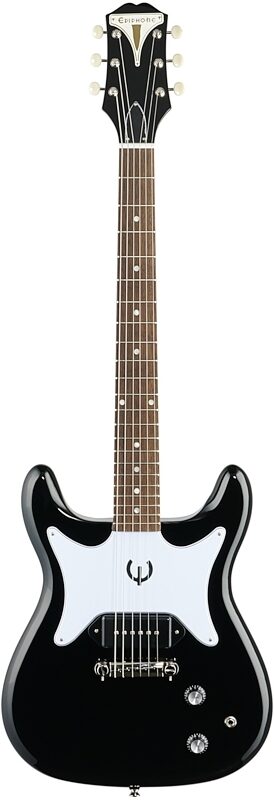 Epiphone Coronet Electric Guitar, Ebony, Full Straight Front
