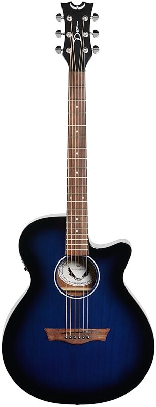 Dean AXS Performer Acoustic-Electric Guitar, Blue Burst, Full Straight Front
