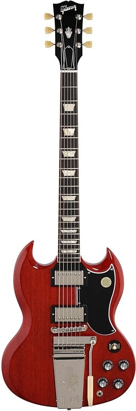 Gibson SG Standard 61 Maestro Vibrola Electric Guitar (with Case), Vintage Cherry, Full Straight Front