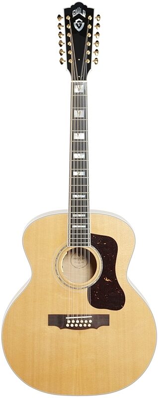 Guild F-512E Jumbo Maple Acoustic-Electric Guitar, 12-String (with Case), New, Full Straight Front
