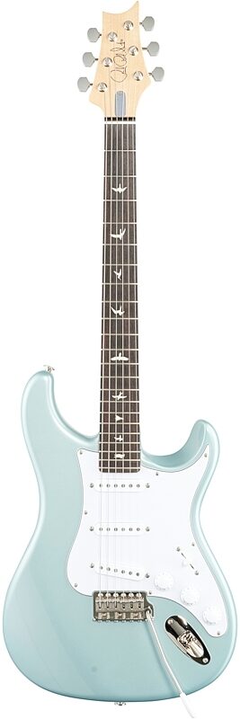 PRS Paul Reed Smith John Mayer Silver Sky Electric Guitar, Rosewood Fretboard (with Gig Bag), Polar Blue, Full Straight Front