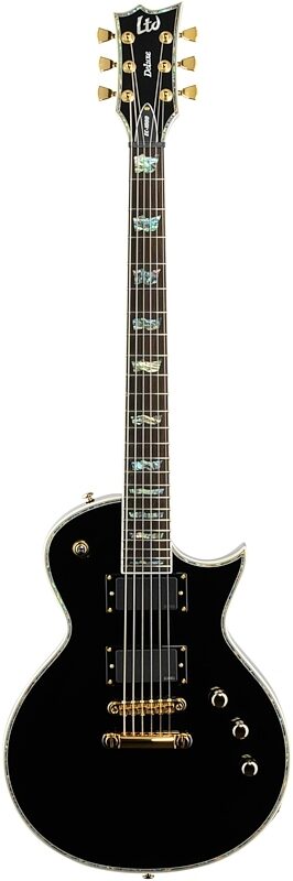 ESP LTD EC-1000 Deluxe Series Electric Guitar, Black, Full Straight Front