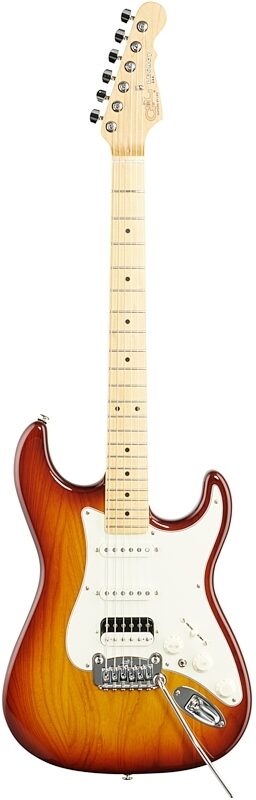 G&L Fullerton Deluxe Legacy HSS Electric Guitar (with Gig Bag), Tobacco Sunburst, Full Straight Front