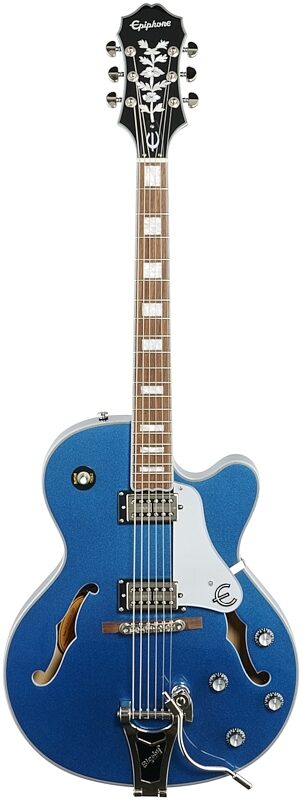 Epiphone Emperor Swingster Electric Guitar, Delta Blue Metallic, Full Straight Front