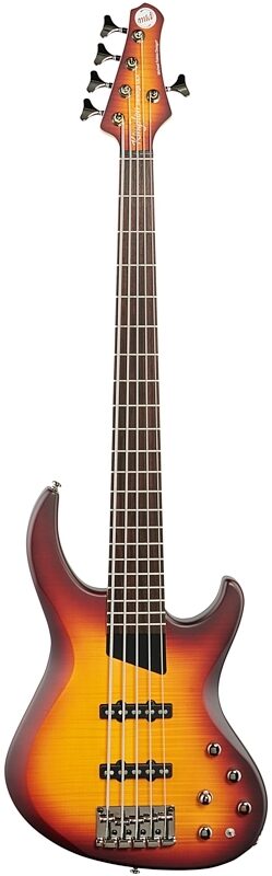 MTD Kingston Saratoga Deluxe 5 Electric Bass, 5-String (Laurel Fingerboard), Deep Cherry Burst, Full Straight Front