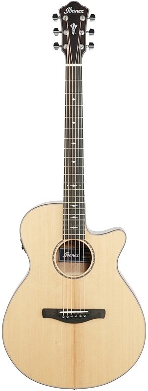 Ibanez AEG200 Acoustic-Electric Guitar, Natural Low Gloss, Full Straight Front