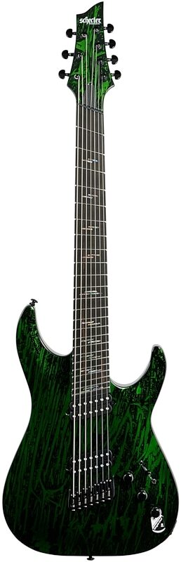 Schecter C-7 Silver Mountain MS Electric Guitar, 7-String, Toxic Venom, Full Straight Front