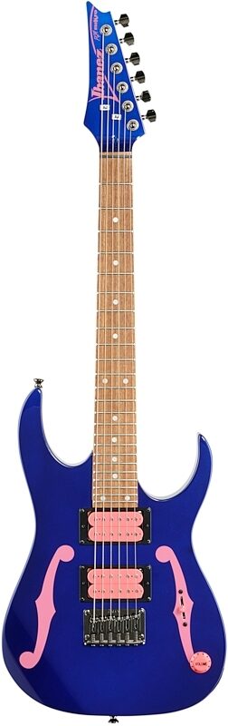 Ibanez PGMM11 Paul Gilbert Mikro Electric Guitar, Jewel Blue, Full Straight Front