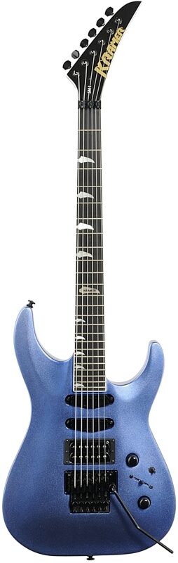 Kramer SM-1 Electric Guitar, with Black Floyd Rose, Candy Blue, Full Straight Front