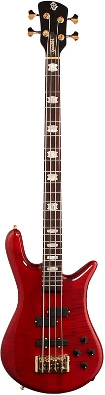 Spector Euro4 LX Electric Bass (with Gig Bag), Black Cherry Gloss, Full Straight Front