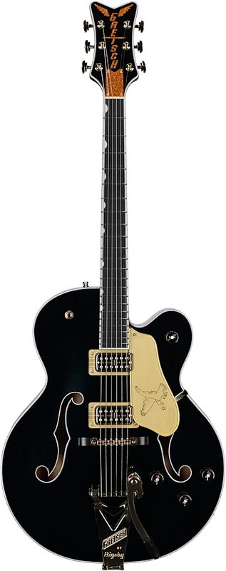 Gretsch G6136TG Players Edition Falcon Electric Guitar (with Case), Midnight Sapphire, Full Straight Front
