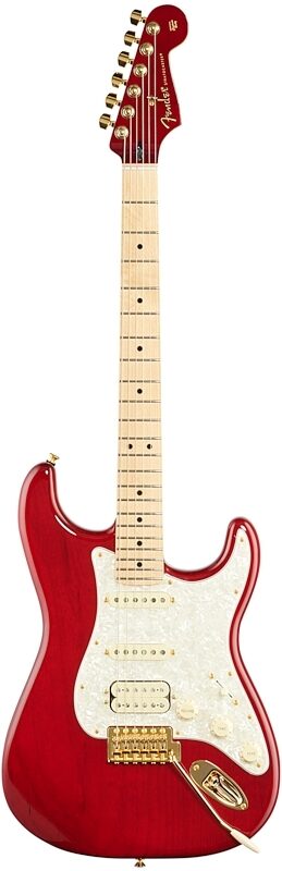 Fender Tash Sultana Stratocaster Electric Guitar (with Gig Bag), Transparent Cherry, Full Straight Front