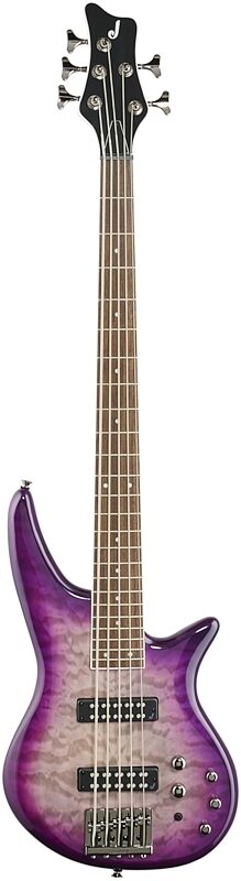 Jackson JS3QV Spectra Electric Bass, 5-String (with Laurel Fingerboard), Purple Phaze, Full Straight Front