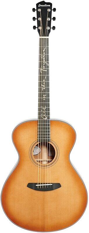 Breedlove Jeff Bridges Organic Concert Acoustic-Electric Guitar (with Gig Bag), New, Full Straight Front