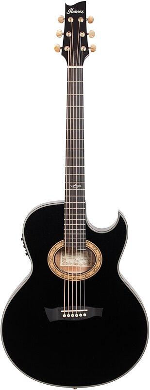 Ibanez EP5 Euphoria Steve Vai Signature Acoustic-Electric Guitar, Black Pearl, Full Straight Front