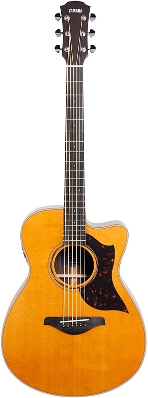 Yamaha AC3R ARE Acoustic-Electric Guitar (with Gig Bag), Vintage Natural, Full Straight Front
