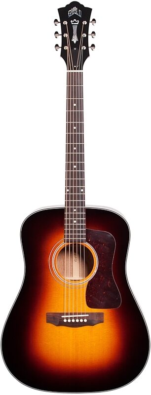 Guild D-40 Traditional Acoustic Guitar (with Case), Antique Sunburst, Full Straight Front
