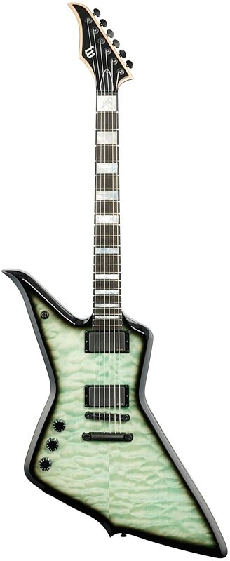 Wylde Audio Blood Eagle Electric Guitar, Left-Handed, Nordic Ice, Full Straight Front