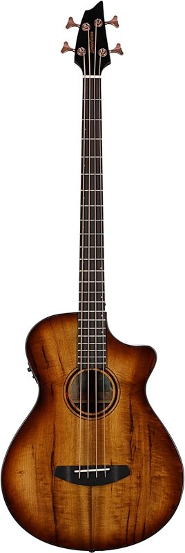 Breedlove ECO Pursuit Exotic S Concerto CE Acoustic-Electric Bass Guitar, Amber, Full Straight Front