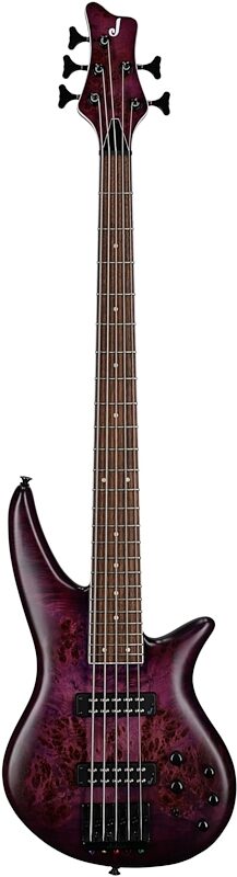 Jackson X Spectra SBXP V Bass Guitar, Transparent Purple Burst, USED, Blemished, Full Straight Front