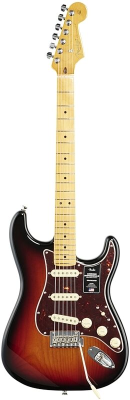 Fender American Pro II Stratocaster Electric Guitar, Maple Fingerboard (with Case), 3-Color Sunburst, Full Straight Front