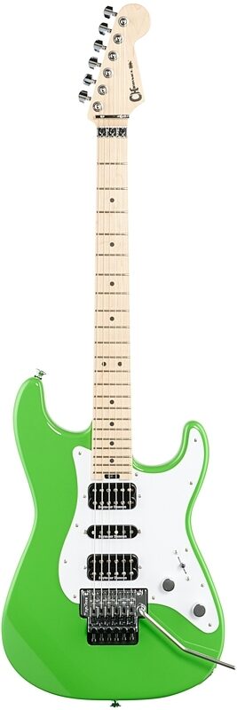 Charvel Pro-Mod SoCal Style 1 SC3 HSH FR Electric Guitar, Slime Green, Full Straight Front