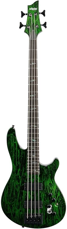 Schecter C-4 Silver Mountain Electric Bass, Toxic Venom, Full Straight Front