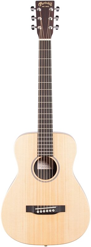 Martin LX1E Little Martin Acoustic-Electric Guitar (with Gig Bag), Natural, Full Straight Front