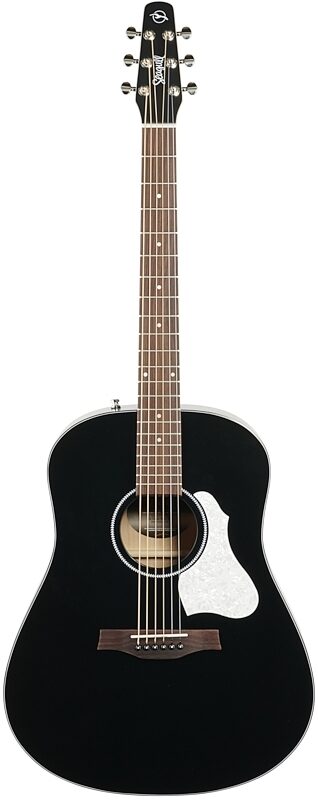 Seagull S6 Classic Black Acoustic-Electric Guitar, Black, Full Straight Front