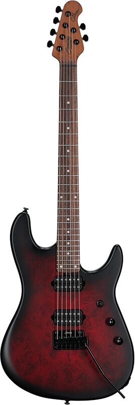 Sterling by Music Man Jason Richardson 6 Cutlass Electric Guitar (with Gig Bag), Dark Scarlet Burst, Full Straight Front