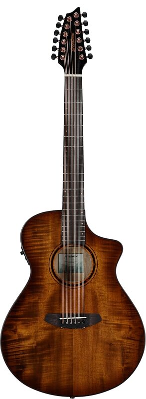 Breedlove ECO Pursuit Exotic S 12-String Concert CE Acoustic, Amber, Full Straight Front