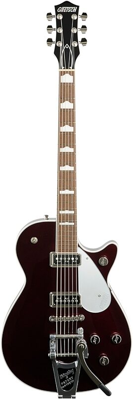 Gretsch G6128T Players Edition Jet DS Bigsby Electric Guitar (with Case), Dark Cherry Metal, Full Straight Front